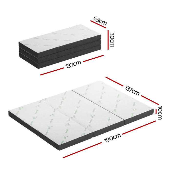 Double Size Foldable Mattress Folding Foam Bamboo