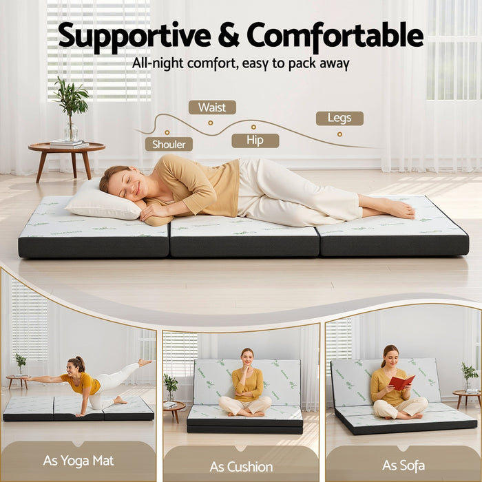 Foldable Mattress Folding Foam Mattresses Bamboo Queen