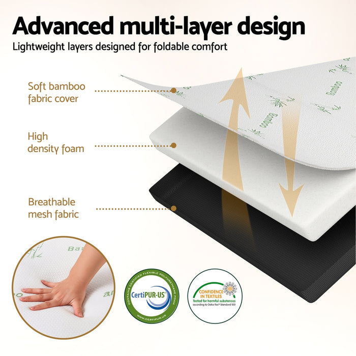 Foldable Mattress Folding Foam Mattresses Bamboo Queen