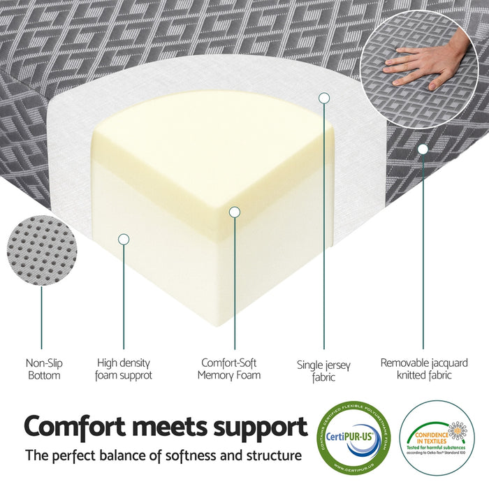 Foldable Mattress Folding Sofa Bed Trifold Memory Foam Camping Cushion Mat