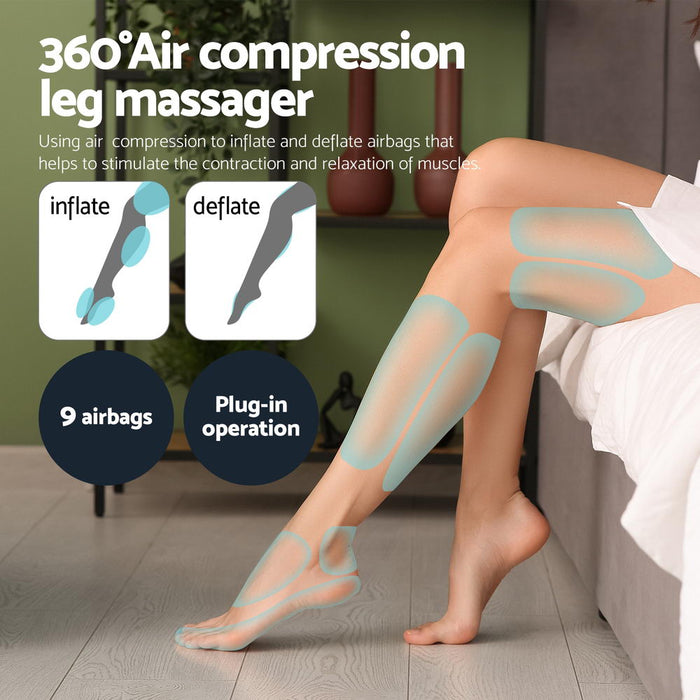 Foot Massager Leg Knee Massager With Air Compression 3 Massage Modes Heating