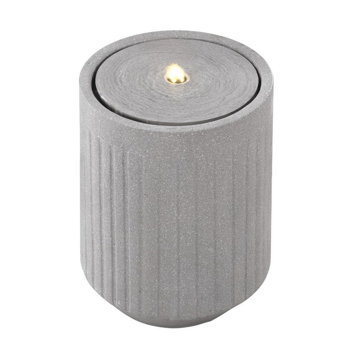 Solar Fountain Water Feature Outdoor Fountain Led Lights Beige