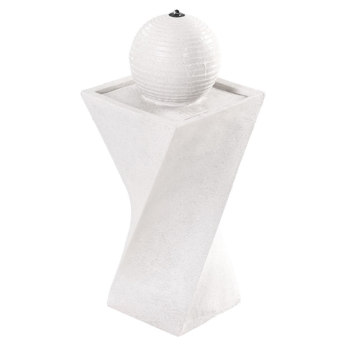 Solar Fountain Water Feature Bird Bath Outdoor Garden Led Lights Ball 85Cm