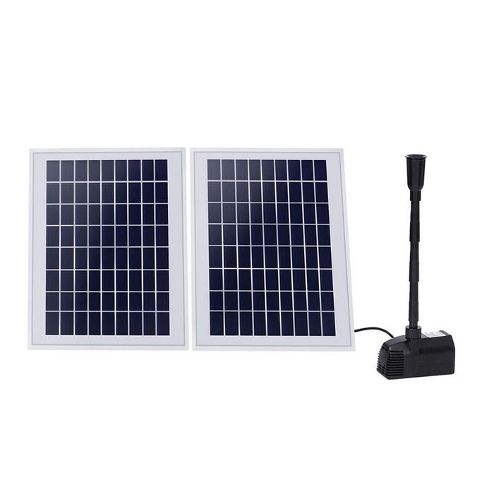 Solar Pond Pump Submersible Water Fountain Kit With 2 Panels 1600L/H