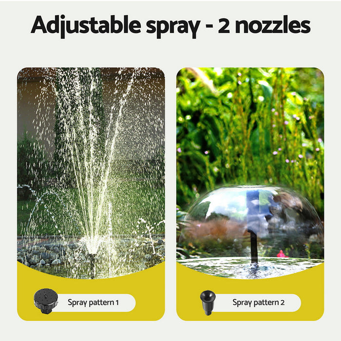 Solar Pond Pump Submersible Water Fountain Kit With 2 Panels 1600L/H