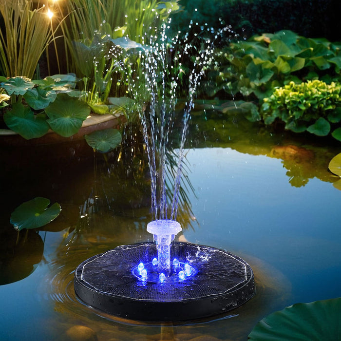 Floating Solar Pond Water Fountain Pump Outdoor Fountains Led Light