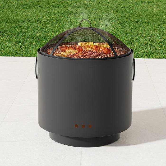 Fire Pit Bbq Portable Deep Bowl Outdoor Fireplace