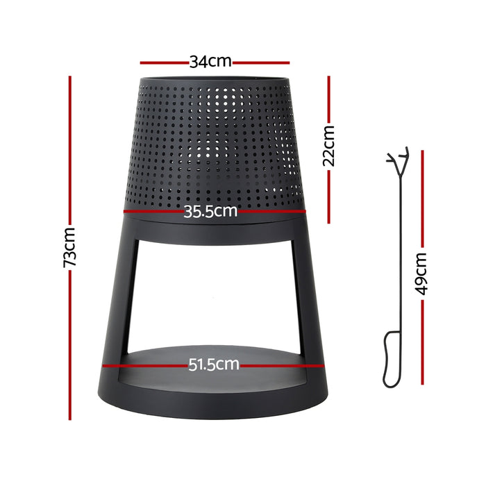 Fire Pit Deep Bowl Iron Outdoor Fireplace