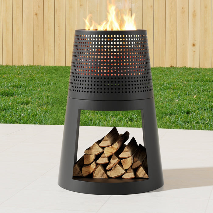 Fire Pit Deep Bowl Iron Outdoor Fireplace