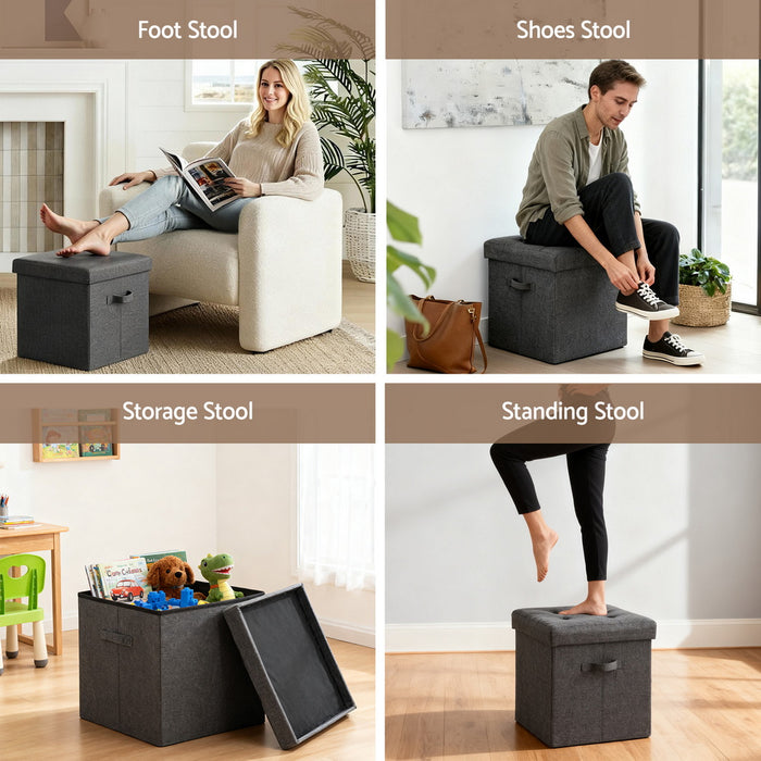 Storage Ottoman Rest Foot Stool Foldable
