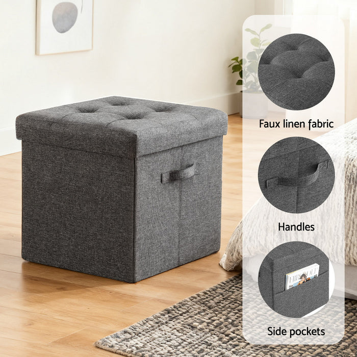 Storage Ottoman Rest Foot Stool Foldable