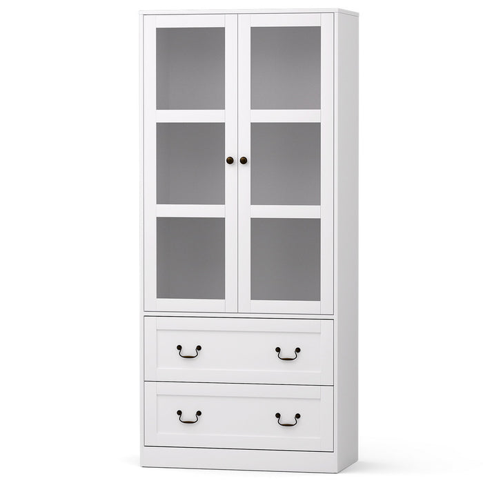 Buffet Sideboard 180cm Hutch Storage Cabinet Kitchen Drawer Door White