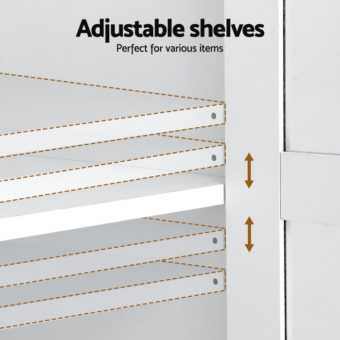 Buffet Sideboard 180cm Hutch Storage Cabinet Kitchen Drawer Door White