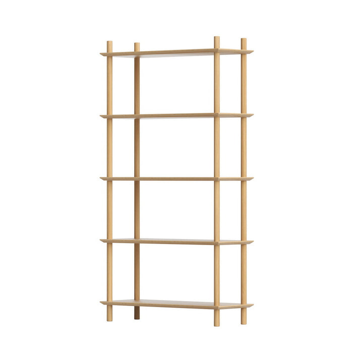Bookshelf 5 Tiers Bookcase Display Shelves Wooden Storage Stand Rack Pine