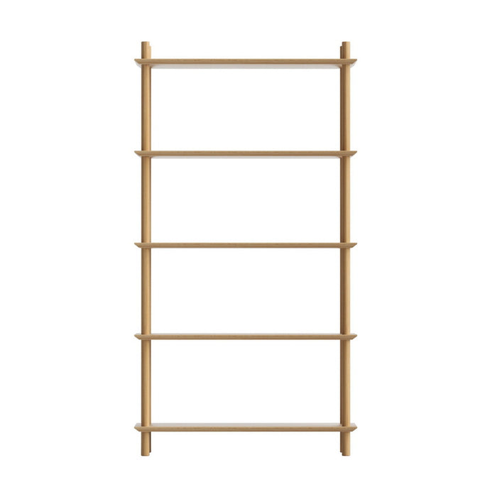 Bookshelf 5 Tiers Bookcase Display Shelves Wooden Storage Stand Rack Pine