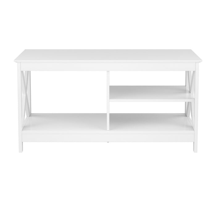 Coffee Table Storage Shelf White