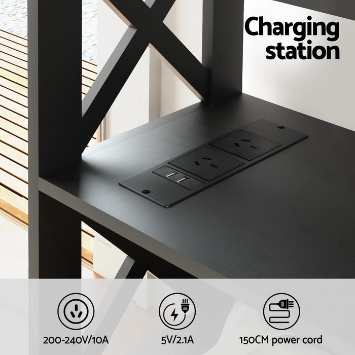 Console Table 3-Tier Usb Outlets