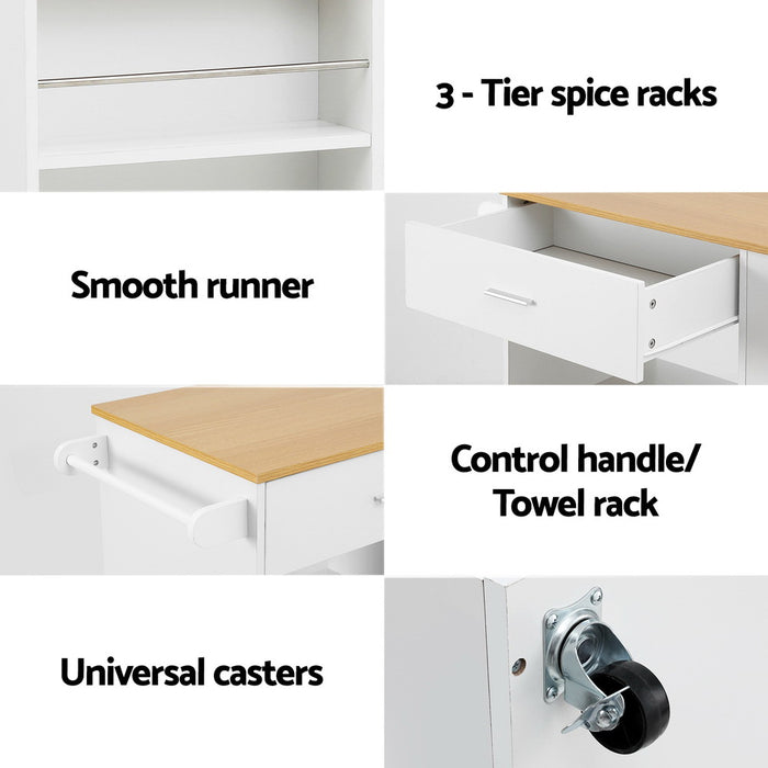 Kitchen Island Trolley Rolling Serving Cart