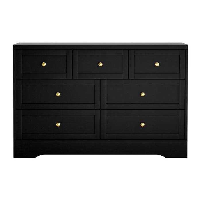 7 Chest Of Drawers Dresser Table Black