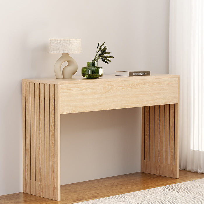 Console Table Hallway Fluted 120Cm Pine
