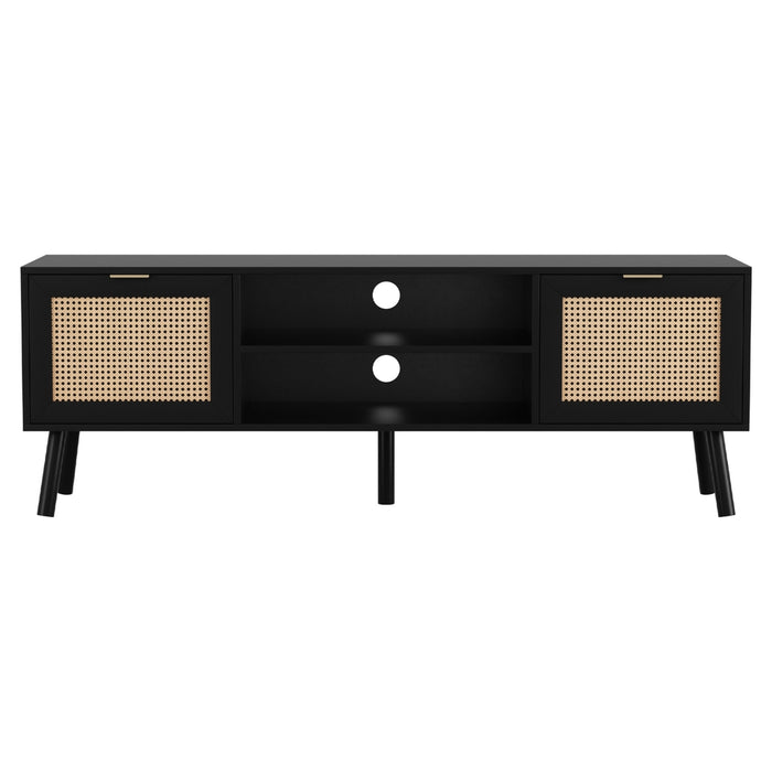Tv Unit 150Cm Storage Cabinet Black