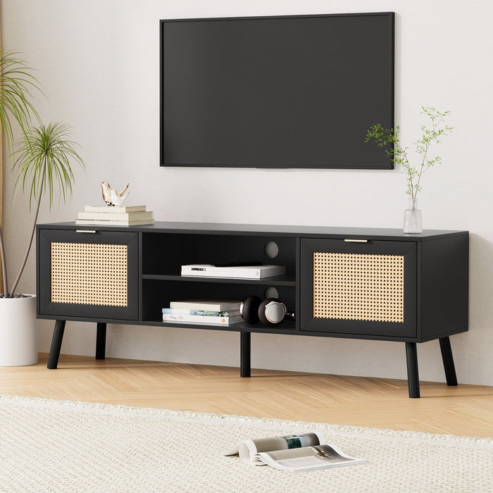 Tv Unit 150Cm Storage Cabinet Black