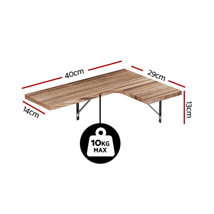 Floating Wall Shelf Corner Shelves Set Of 4 Wood