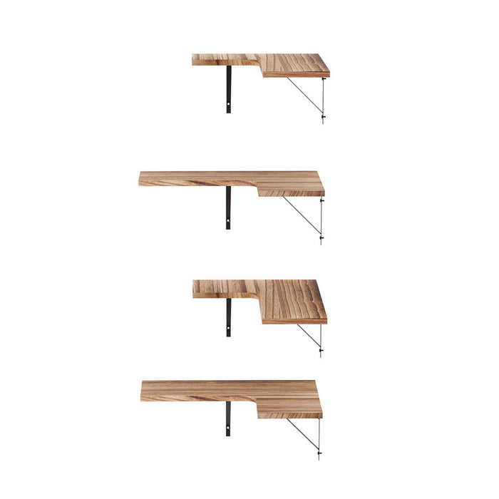Floating Wall Shelf Corner Shelves Set Of 4 Wood
