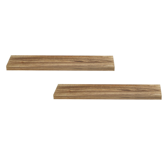Floating Wall Shelf Set Of 2 Wood 90Cm