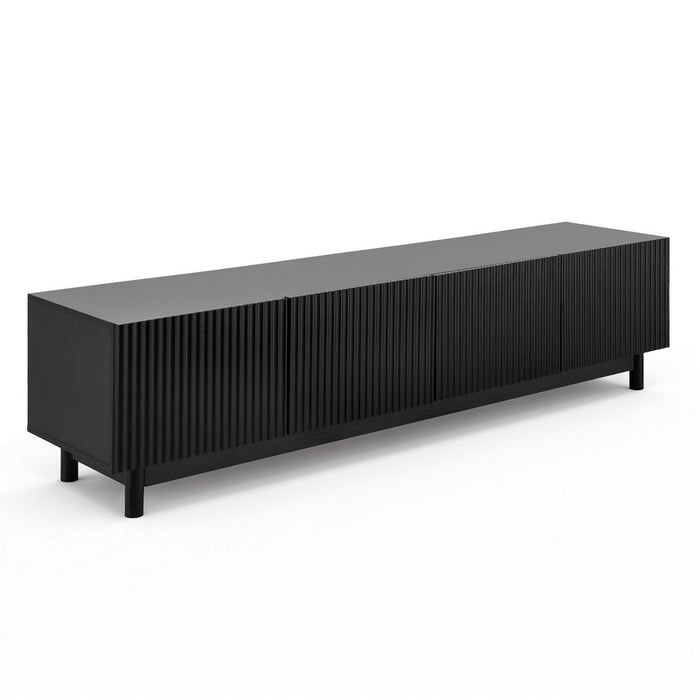 Tv Unit Entertainment Unit Storage Cabinet 180cm Black