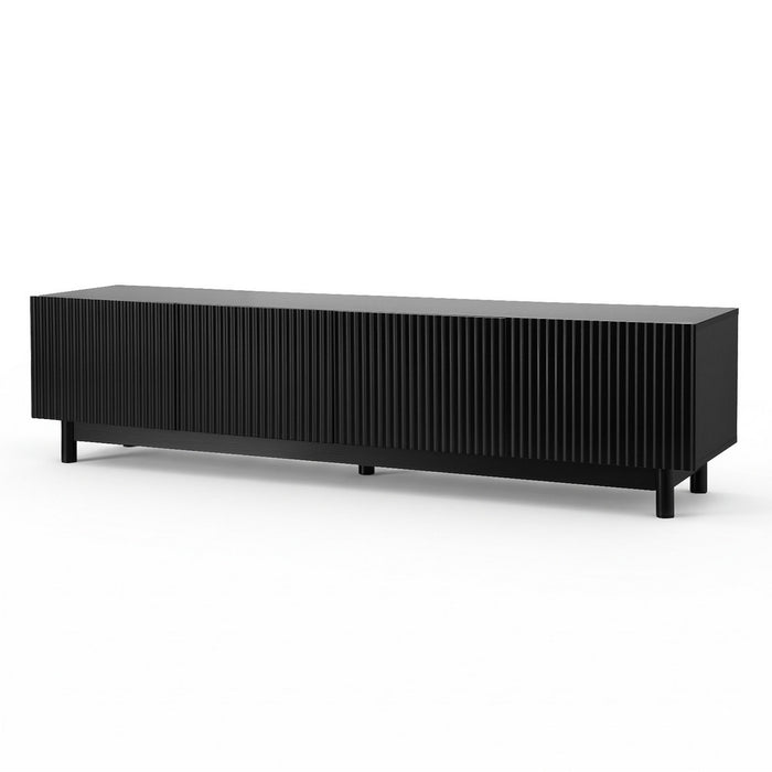 Tv Unit Entertainment Unit Storage Cabinet 180cm Black