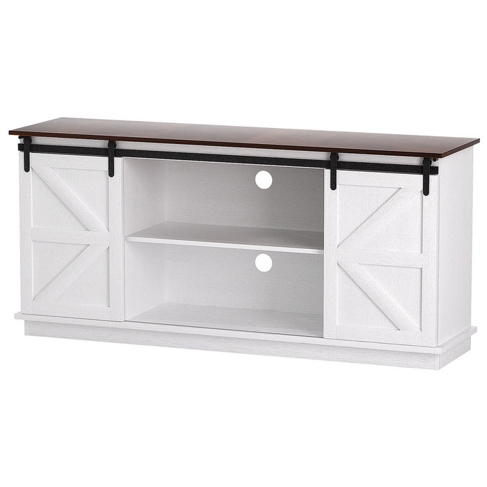 Buffet Sideboard Storage Cabinet Kitchen Cupboard Sliding Doors White