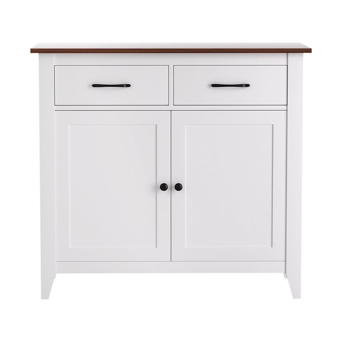 Buffet Sideboard Storage Cabinet Kitchen Cupboard Hallway 2 Drawers White
