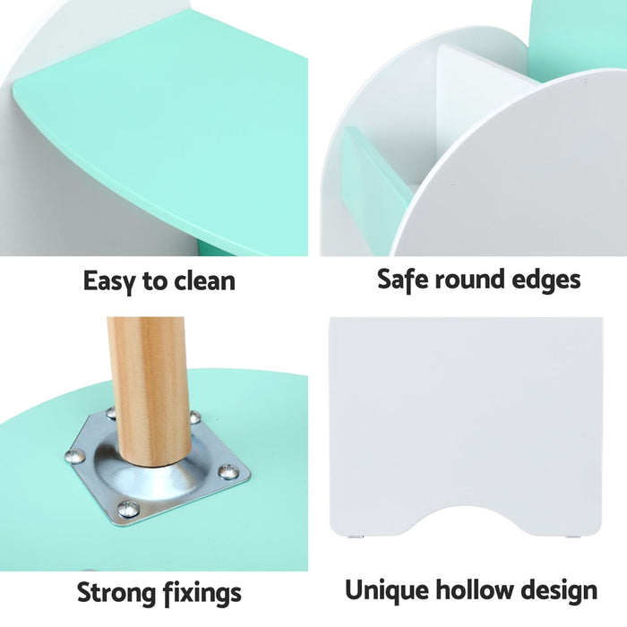 Kids Bookshelf 2 In 1 Table Chair Set Bookcase Toys Shelves Children Organiser