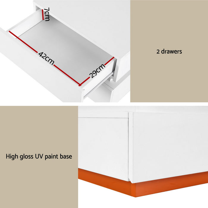 Smart Bedside Table Led Wireless Charging Ada