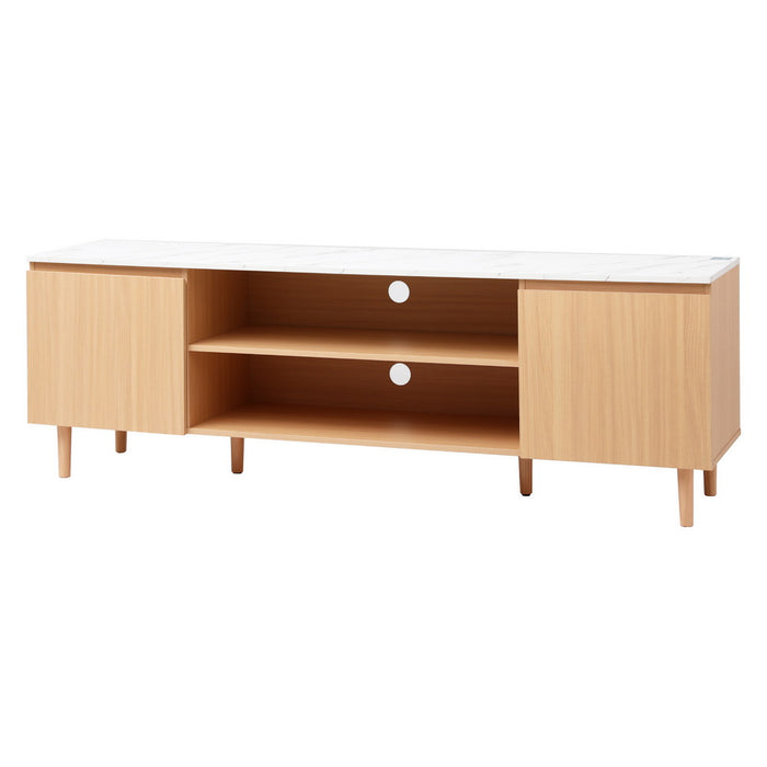 Tv Cabinet Entertainment Unit Stand 180cm Pine White