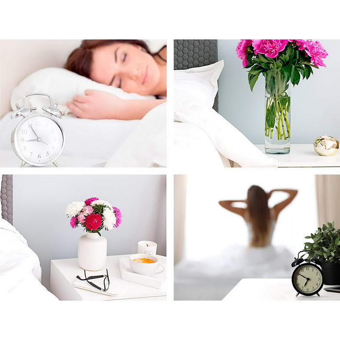 2X Bedside Table 2 Drawers Boden White