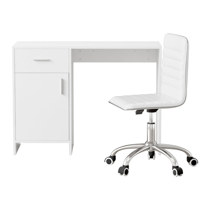 Pu Leather Padded Chair & Office Desk