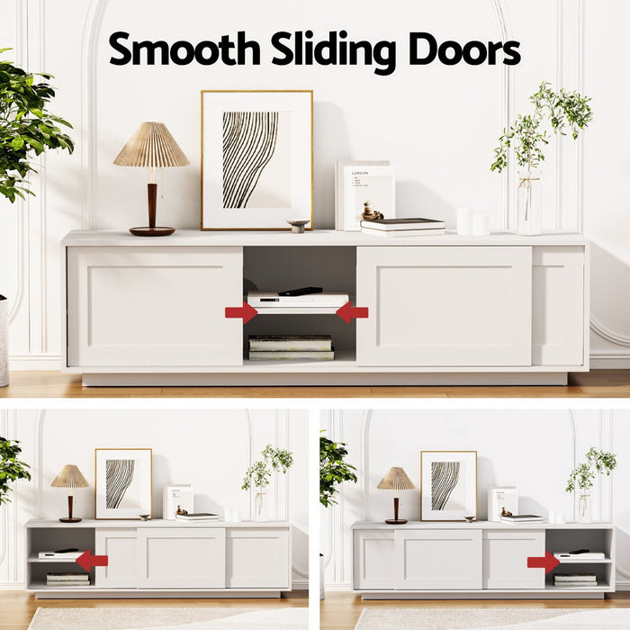 Tv Unit Entertainment Unit Storage Cabinet 160cm White