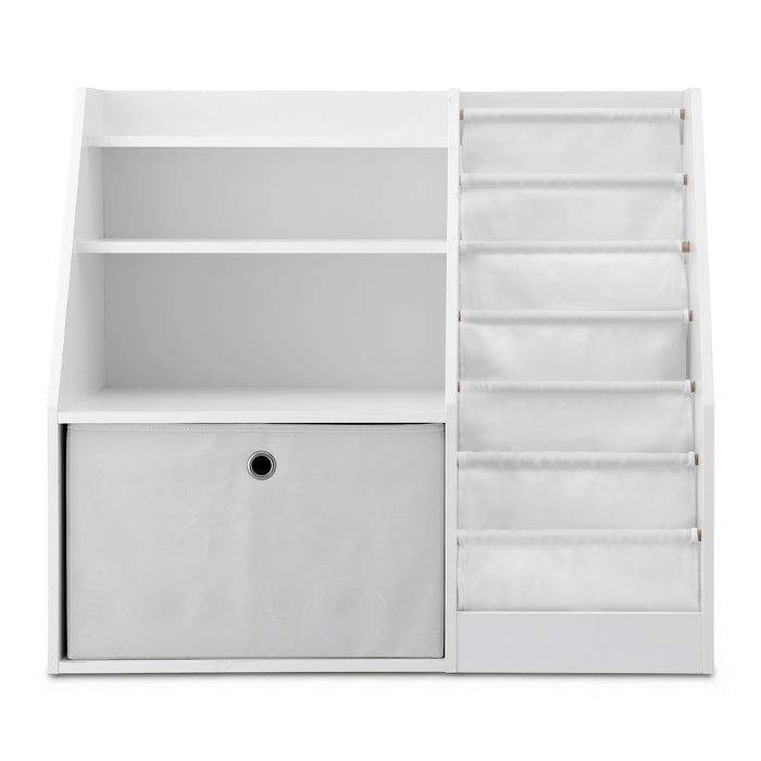 Kids Bookshelf Children Bookcase Organizer Storage Rack Display Drawer White