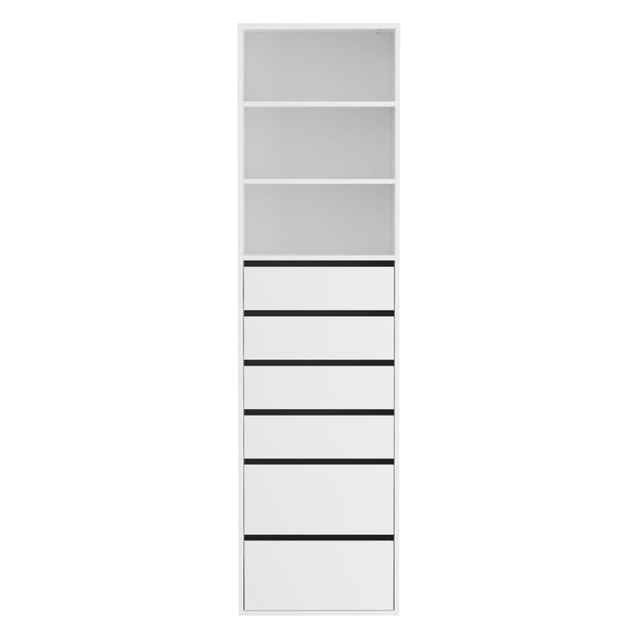 6 Chest Of Drawers Tallboy Cabinet White