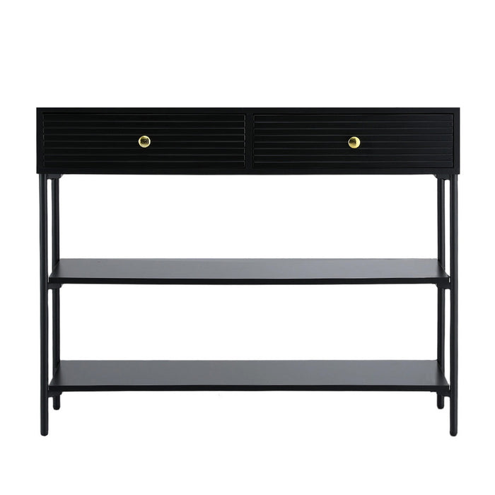 Console Table 3-Tier Black