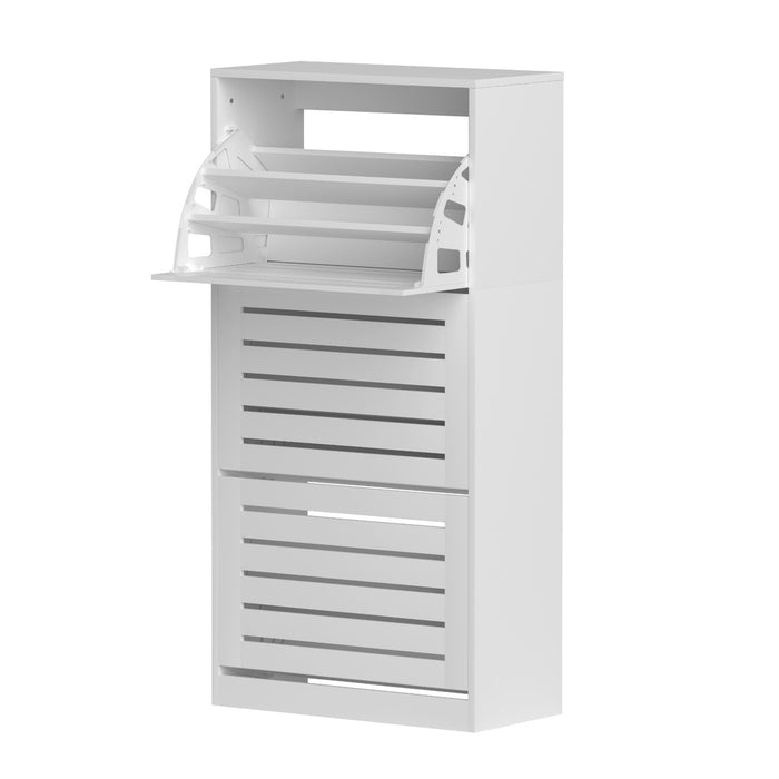 Shoe Cabinet Storage Drawer 45 Pairs White