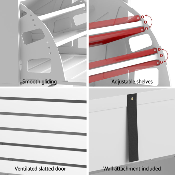 Shoe Cabinet Storage Drawer 45 Pairs White