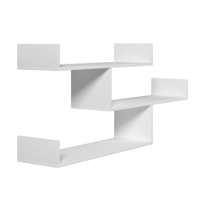 Floating Wall Shelf 3 Tier White