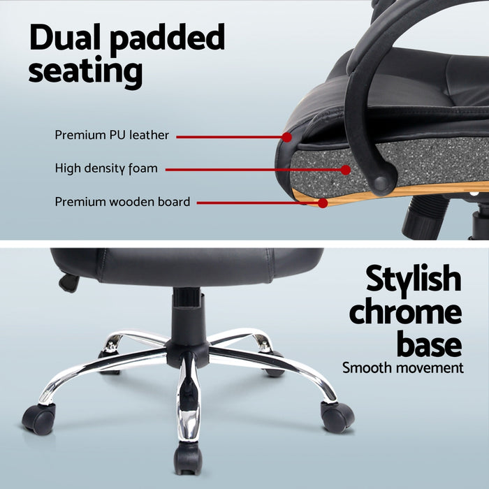 Leather High Back Executive Desk Chair Set