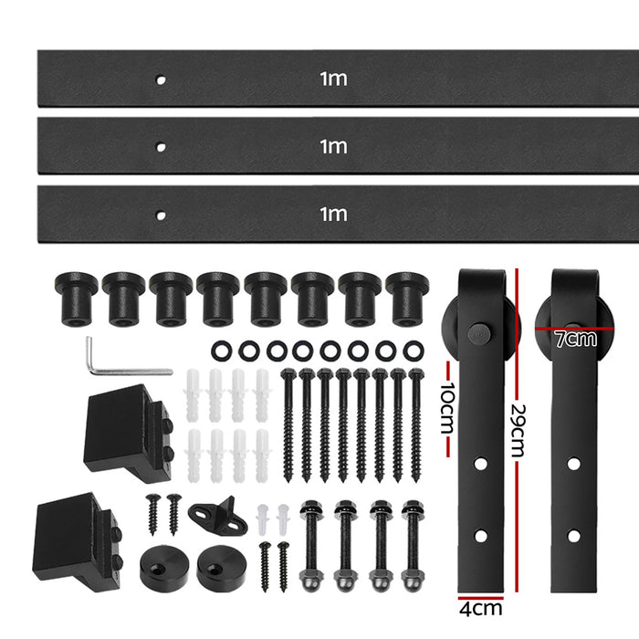 Sliding Barn Door Hardware Track Set 3M
