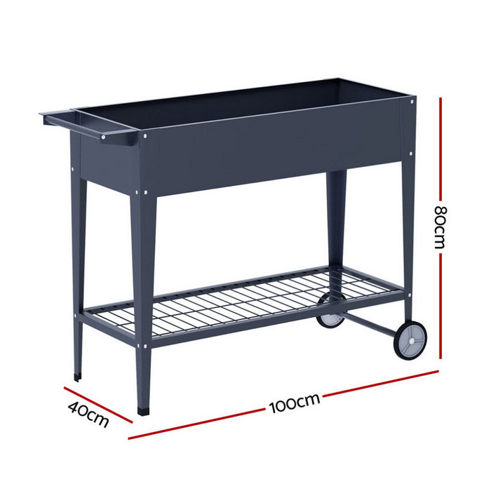 Raised Garden Bed X2 Elevated 100X40X80cm Planter Box Raised Container Herb