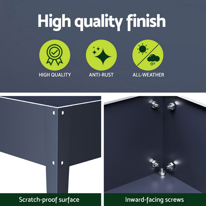 Raised Garden Bed X2 Elevated 100X40X80cm Planter Box Raised Container Herb