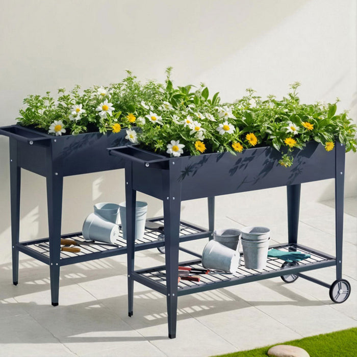 Raised Garden Bed X2 Elevated 100X40X80cm Planter Box Raised Container Herb